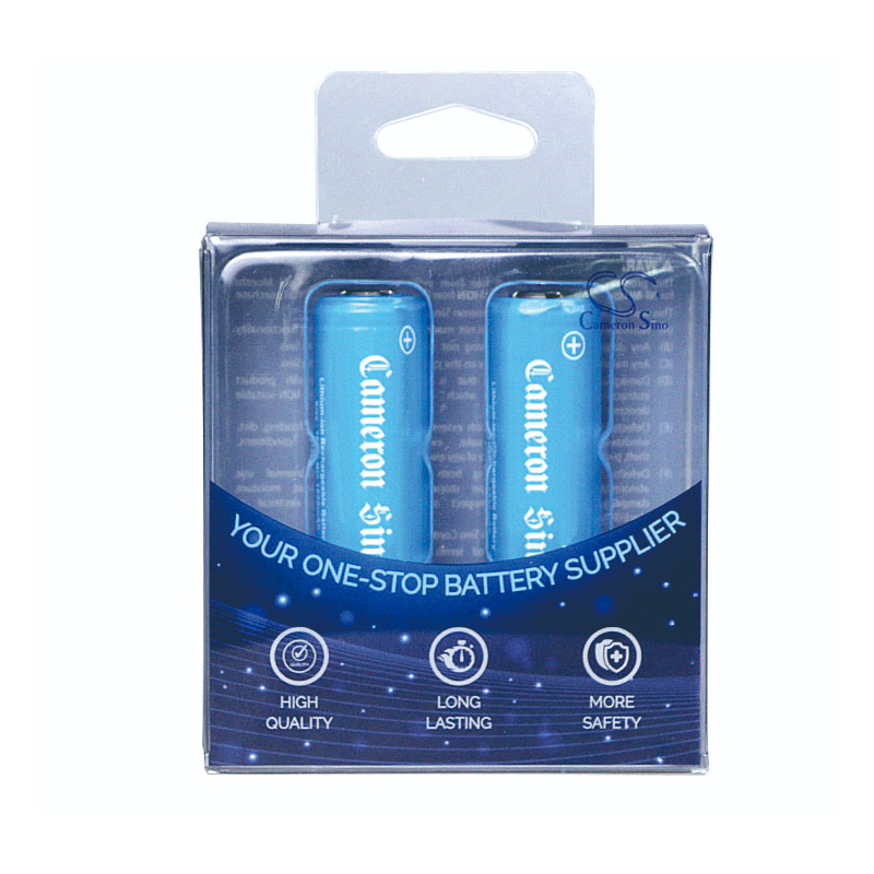 Lot de 2 piles rechargeables avec PCB protégé (Type 18650 / 2900 mAh)