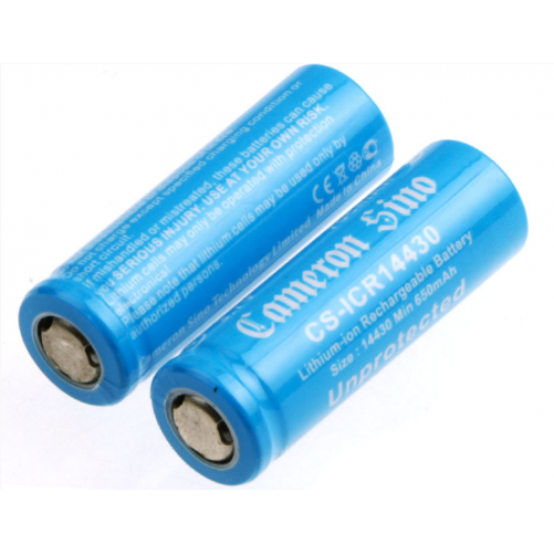 Lot de 2 piles rechargeables (Type 14430 / 700 mAh)