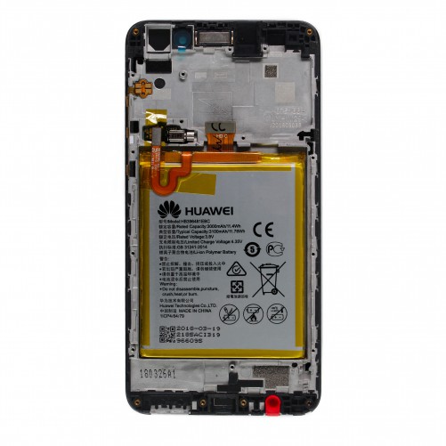 Ecran complet NOIR (châssis/batterie) Officiel Huawei Y6 II