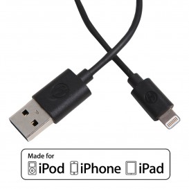 Pack 2 en 1 noir MFI cable...