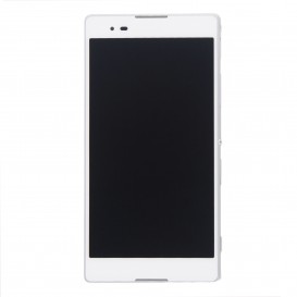 Ecran Complet Blanc (LCD + Tactile + Châssis) - Xperia T2 Ultra