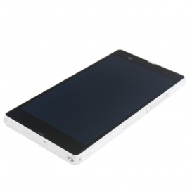 Ecran complet blanc (LCD + Tactile/châssis) - Xperia Z