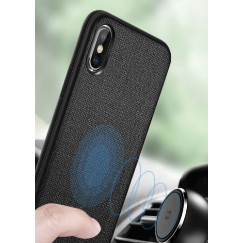 Coque TPU effet cuir magnétique Bass Series pour iPhone XS Max