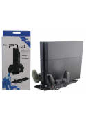 Socle PS4 + double chargeur Dualshock 4 (2 USB + ventilateur)