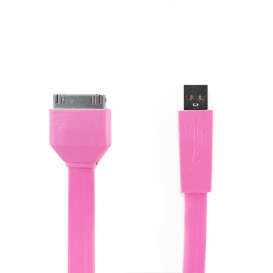 Cable USB de couleur plat et résistant pour IPhone IPad et IPod