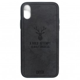 Coque iPhone XS Max "Deer" effet cuir
