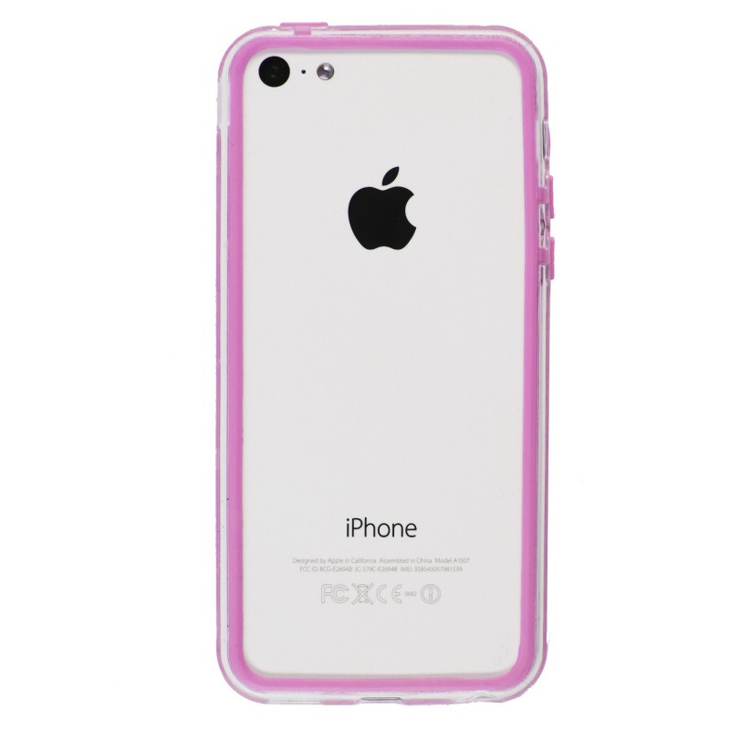 Bumper - Contour TPU rose et transparent iPhone 5C