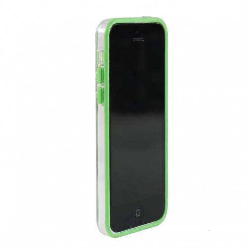 Bumper - Contour TPU vert et transparent iPhone 5C