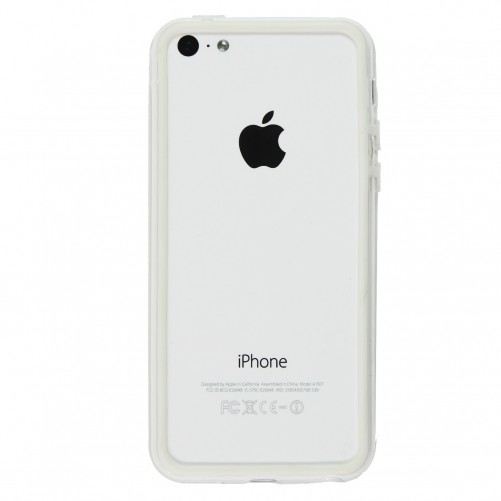 Bumper - Contour TPU Blanc et transparent iPhone 5C