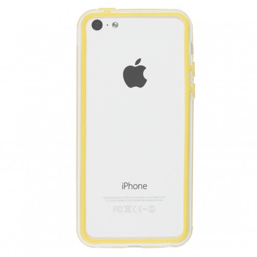 Bumper - Contour TPU jaune et transparent iPhone 5C