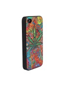 Coque colorée feuille de cannabis pour iPhone 4 4S