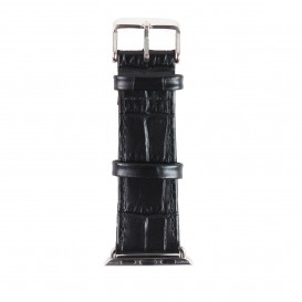 Bracelet cuir crocodile noir iSmile pour Apple Watch 38mm & 40mm