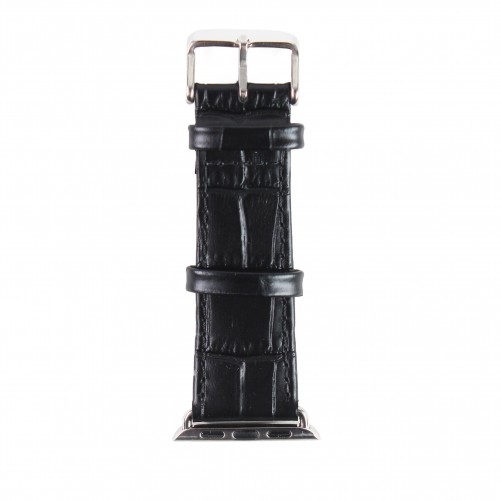 Bracelet cuir crocodile noir iSmile pour Apple Watch 38mm & 40mm