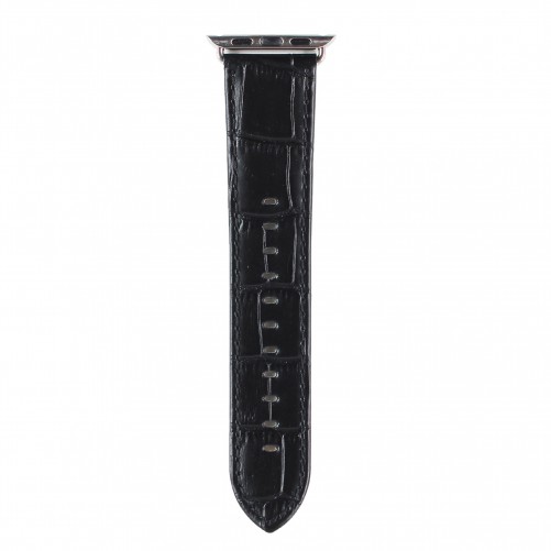Bracelet cuir crocodile noir iSmile pour Apple Watch 38mm & 40mm