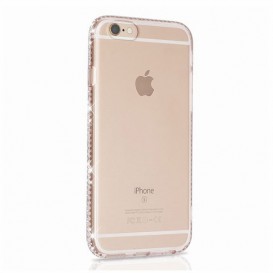 Coque TPU transparente bords en strass iPhone 6 / 6S