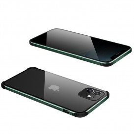 Coque protection 360° iPhone 11 [Fermeture magnétique + Verre trempé]