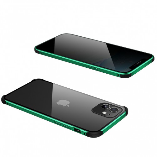 Coque protection 360° iPhone 11 [Fermeture magnétique + Verre trempé]