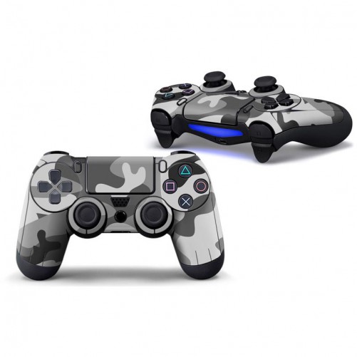 Skin Dualshock 4 Militaire Noir & Blanc (stickers)