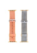 Bracelet Nylon Tressé Or/Rouge Apple Watch 44mm & 42mm