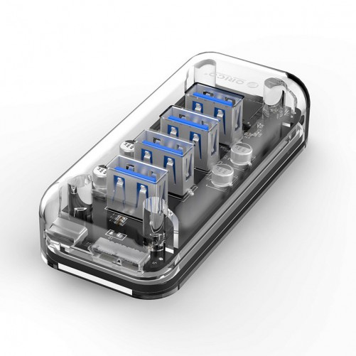 Hub 4 USB 3.0 Transparent