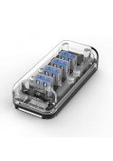 Hub 4 USB 3.0 Transparent