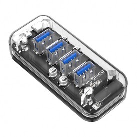 Hub 4 USB 3.0 Transparent