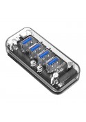 Hub 4 USB 3.0 Transparent