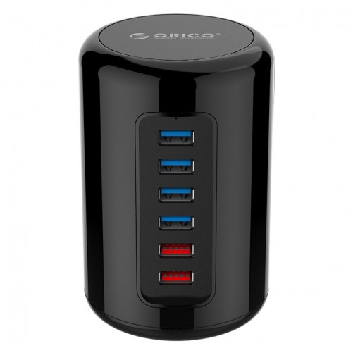 HUB USB 4 ports + 2 Super Charge + Câble (Modèle Cylindre)