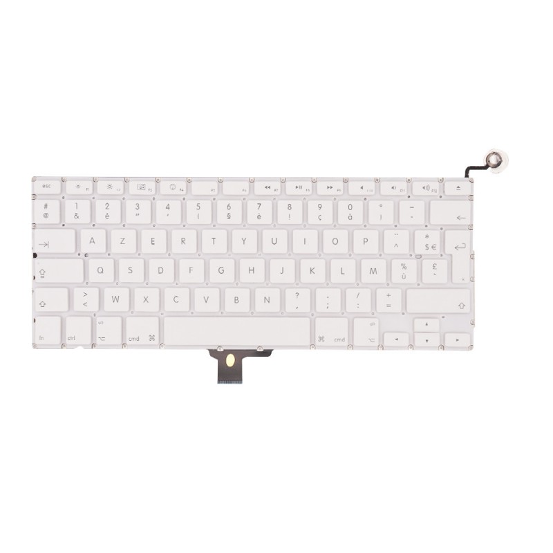 Clavier AZERTY Blanc - MacBook Fin 2009/10