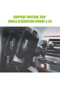 Support voiture 360° grille d'aération iPhone 5 5S