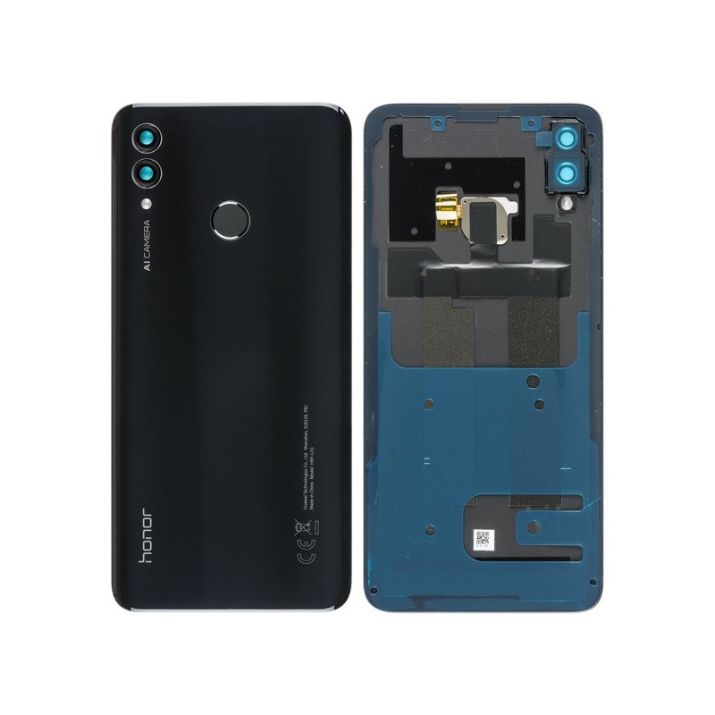 Vitre arrière avec lecteur d'empreintes digitales pour Huawei Honor 10 Lite Noir