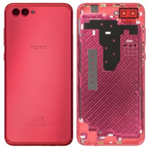 Coque arrière avec lecteur d'empreintes digitales - Huawei Honor View 10 Rouge