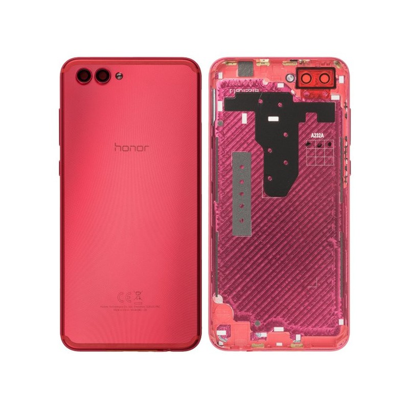 Coque arrière avec lecteur d'empreintes digitales - Huawei Honor View 10 Rouge