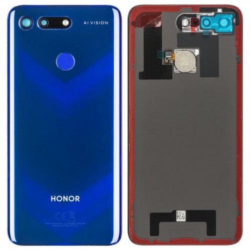 Vitre arrière avec lecteur d'empreintes digitales - Huawei Honor View 20 Bleu Saphir