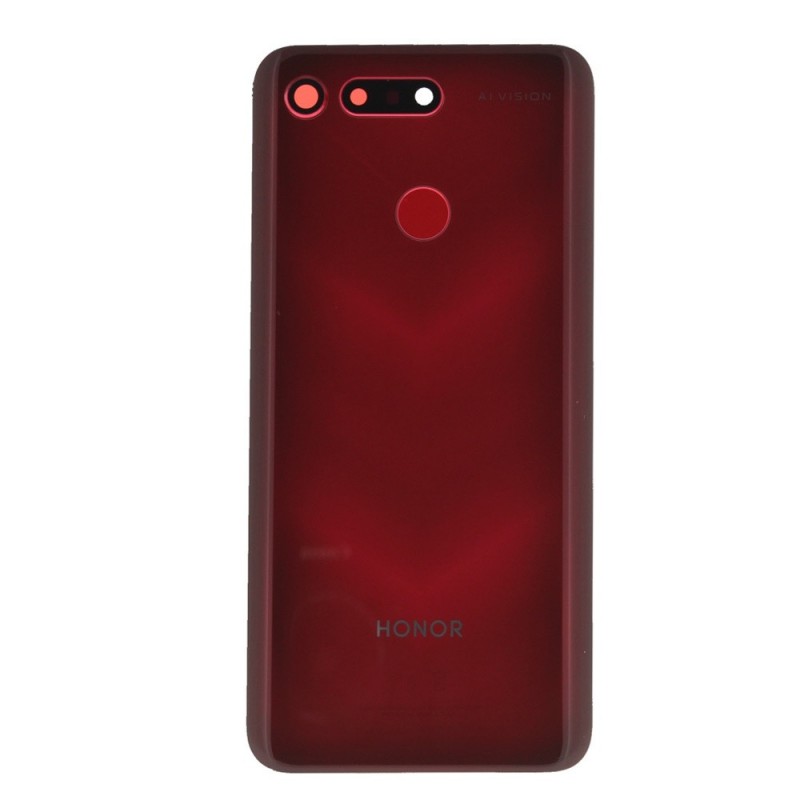 Vitre arrière avec lecteur d'empreintes digitales - Huawei Honor View 20 Rouge