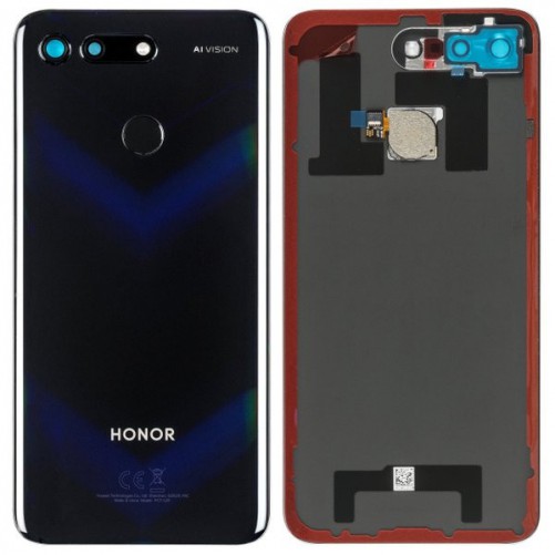 Vitre arrière avec lecteur d'empreintes digitales - Huawei Honor View 20 Noir