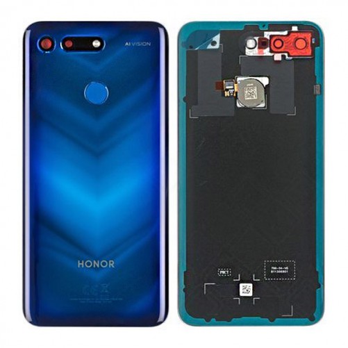 Vitre arrière avec lecteur d'empreintes digitales - Huawei Honor View 20 Bleu Phantom