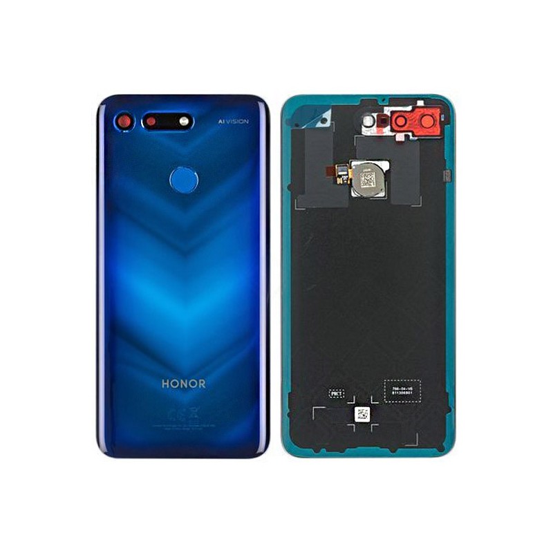 Vitre arrière avec lecteur d'empreintes digitales - Huawei Honor View 20 Bleu Phantom