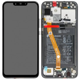 Ecran complet pré-monté sur châssis + batterie  - Huawei P Smart plus Noir