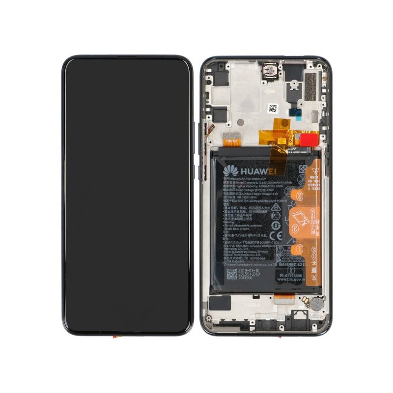 Ecran complet pré-monté sur châssis + batterie  - Huawei P smart Z Noir