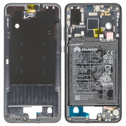 Châssis intermédiaire avec batterie - Huawei P20 Noir