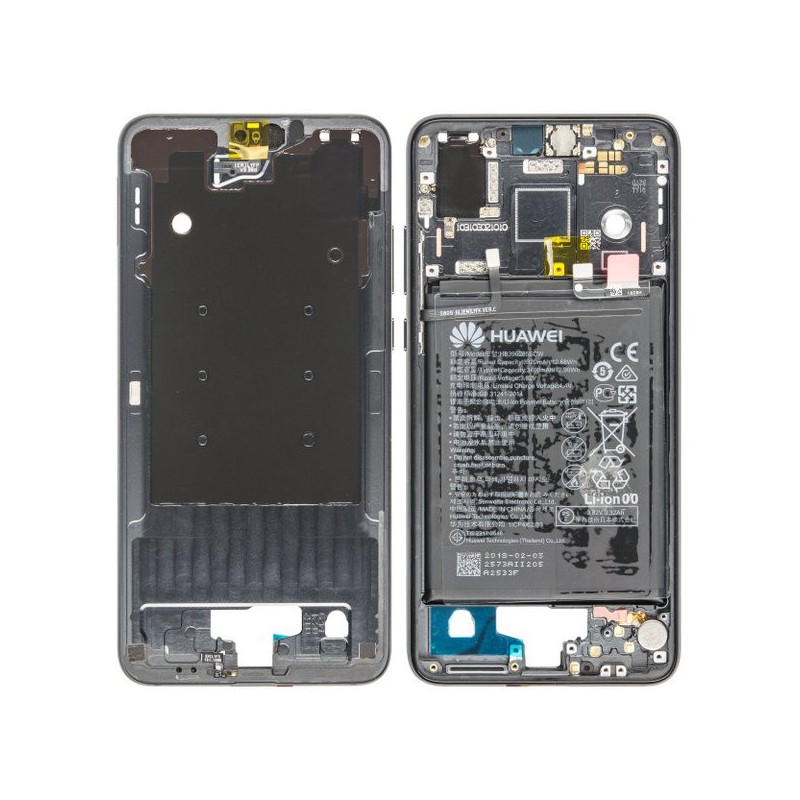 Châssis intermédiaire avec batterie - Huawei P20 Noir