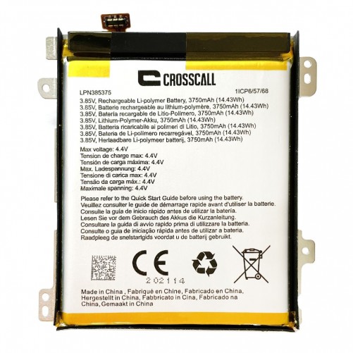 Batterie De Rechange Pour Crosscall Core X4 - 3750 MAh, Modèle LPN385375, Avec Outils De Réparation Inclus