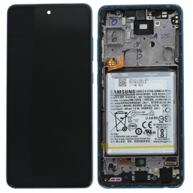 Ecran complet + Batterie(Officiel) - Galaxy A52 Bleu - Photo 1