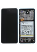 Ecran complet + Batterie(Officiel) - Galaxy A52 Bleu - Photo 1