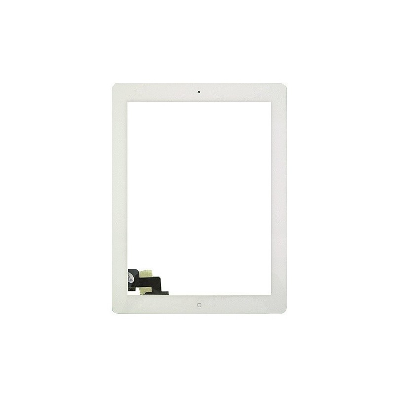 Vitre tactile blanche avec bouton home - iPad 2 Blanc - Photo 1