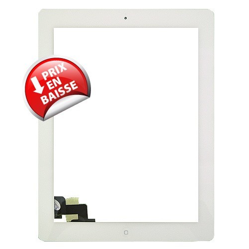 Vitre tactile blanche avec bouton home - iPad 2 Blanc (Qualité Premium) - Photo 3