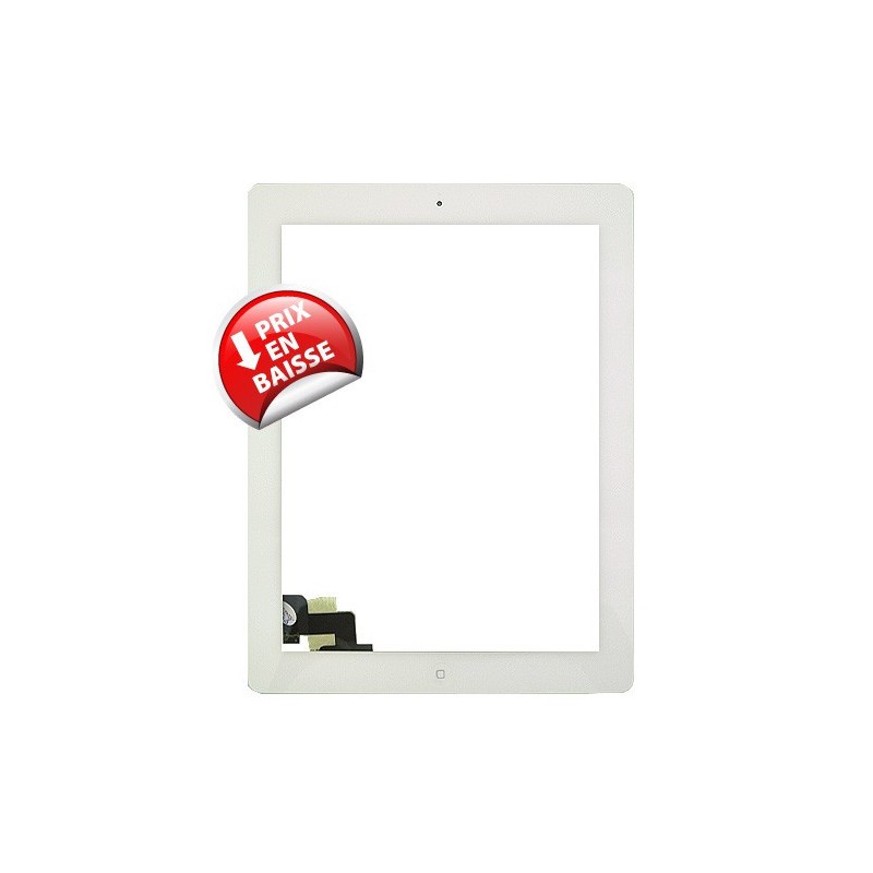 Vitre tactile blanche avec bouton home - iPad 2 Blanc (Qualité Premium) - Photo 3