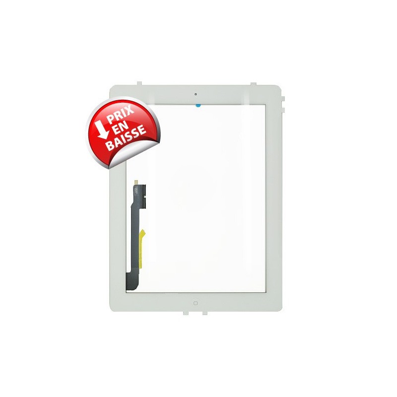 Vitre tactile blanche avec bouton home - iPad 3 Blanc (Qualité Premium) - Photo 3