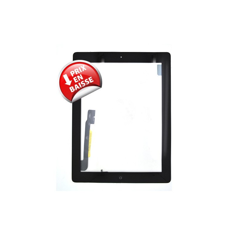 Vitre tactile noire avec bouton home - iPad 3 Noir (Qualité Premium) - Photo 1